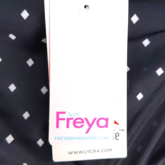 Freya Jewel Cove High Waist Swim Bottom. Black/White. Multiple sizes. - Picture 3 of 5